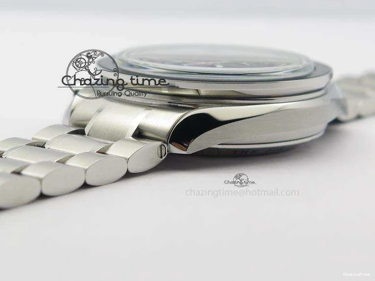 0118 Speedmaster MoonWatch  Apollo 16 Black Dial On SS Bracelet Supportive 8231